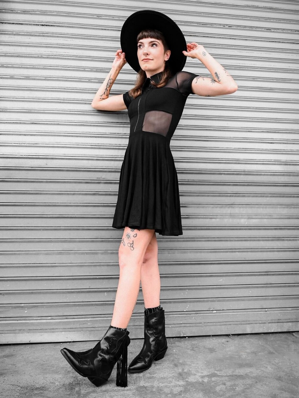 Foxblood Crossed Out Dress